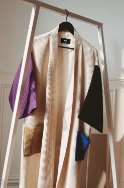 Waffle Badekåbe, off-white multi fra<HAY Sale