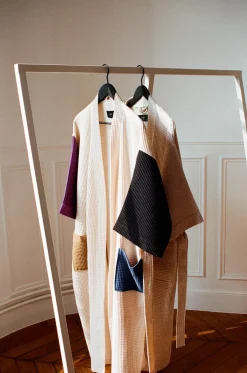 Waffle Badekåbe, off-white multi fra<HAY Sale