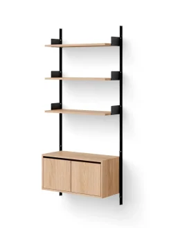 Wall Shelf Cabinet Low w. Doors fra<New Works