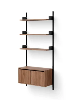 Wall Shelf Cabinet Low w. Doors fra<New Works