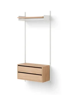 Wardrobe Shelf Cabinet w. Drawers fra<New Works Discount