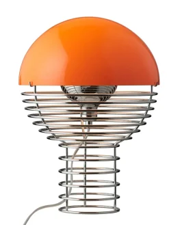Wire Bordlampe Ø30, gul af Verner Panton<Verpan Online