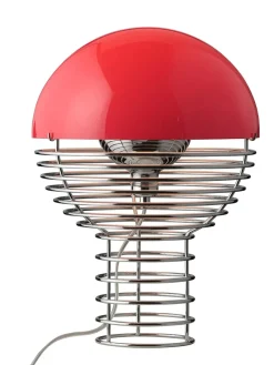 Wire Bordlampe Ø30, rød af Verner Panton<Verpan Outlet