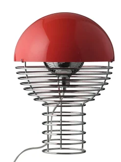 Wire Bordlampe Ø30, rød af Verner Panton<Verpan Outlet