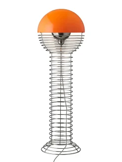 Wire Gulvlampe, orange af Verner Panton<Verpan New