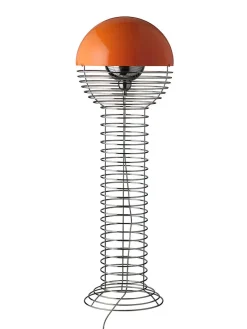 Wire Gulvlampe, orange af Verner Panton<Verpan New
