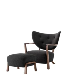 Wulff lænestol inkl. skammel - Karandash 005 lounge sæt fra<&Tradition Outlet