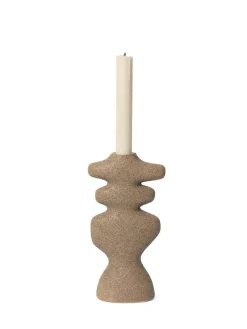 Yara Candle Holder Large, dark sand fra<Ferm Living Online
