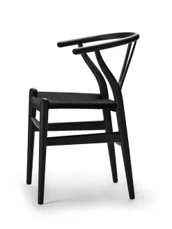 Y-stol CH24 Soft Anthracite Grey med sort flet af Hans J. Wegner<Carl Hansen & Søn Discount