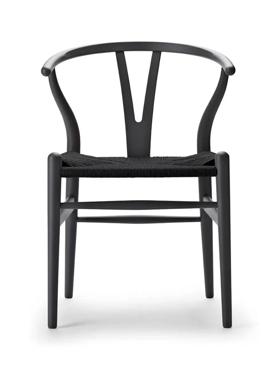 Y-stol CH24 Soft Anthracite Grey med sort flet af Hans J. Wegner<Carl Hansen & Søn Discount