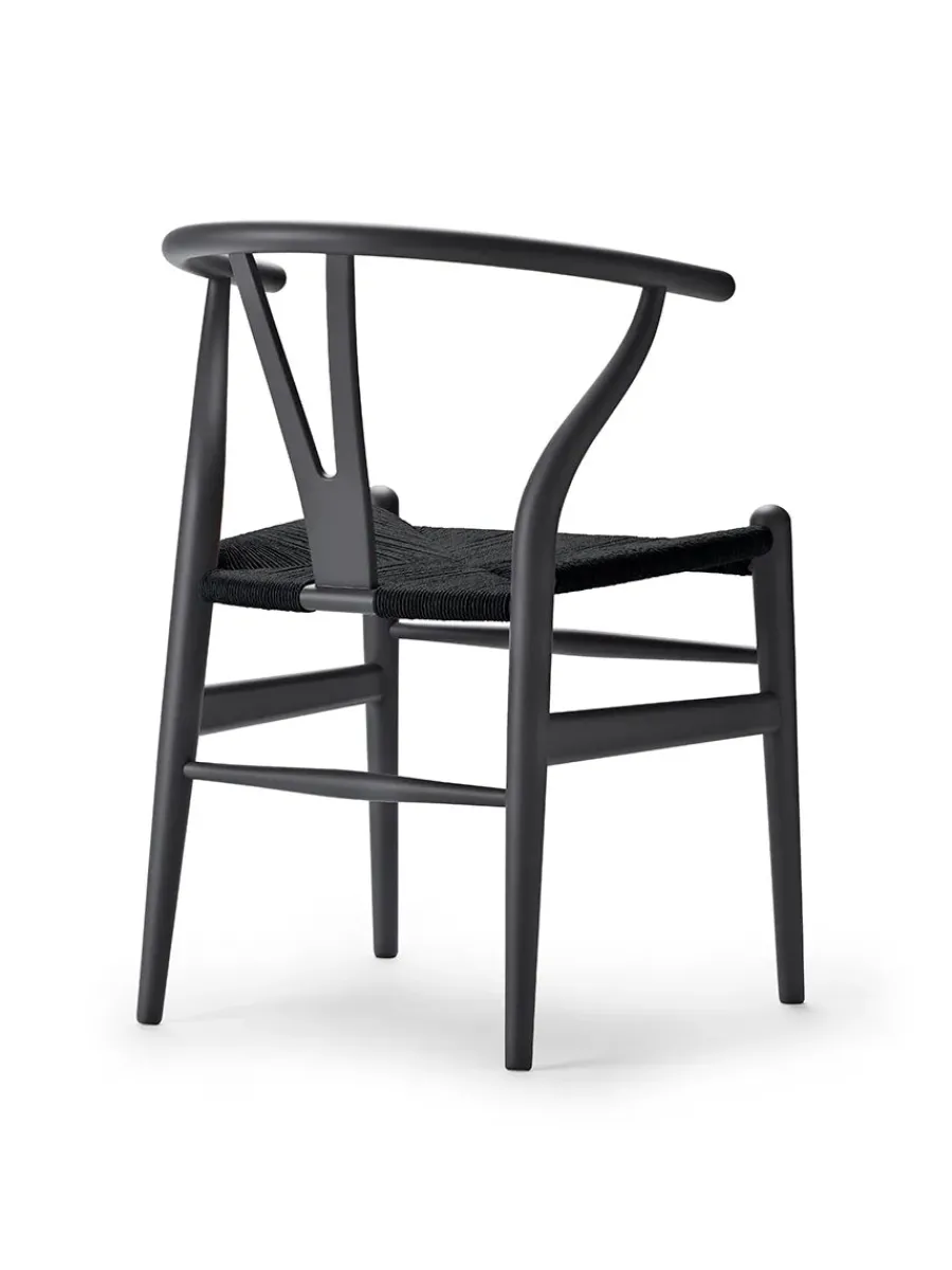 Y-stol CH24 Soft Anthracite Grey med sort flet af Hans J. Wegner<Carl Hansen & Søn Discount