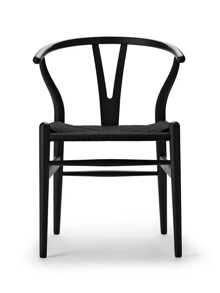 Y-stol CH24 Soft Anthracite Grey med sort flet af Hans J. Wegner<Carl Hansen & Søn Discount