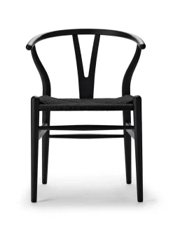 Y-stol CH24 Soft Barley med sort flet af Hans J. Wegner<Carl Hansen & Søn Best