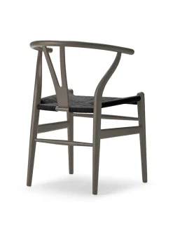 Y-stol CH24 Soft Slate med sort flet af Hans J. Wegner<Carl Hansen & Søn New