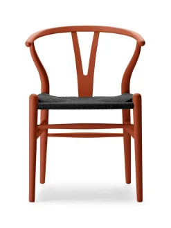 Y-stol CH24 Soft Terracotta med sort flet af Hans J. Wegner<Carl Hansen & Søn Discount