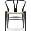 Y-stol CH24, sort ask af Hans J. Wegner<Carl Hansen & Søn Online