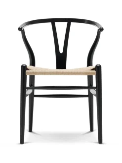Y-stol CH24, sort ask af Hans J. Wegner<Carl Hansen & Søn Online