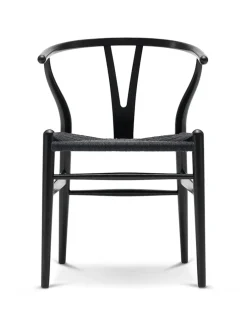 Y-stol CH24, sort ask med sort flet af Hans J. Wegner<Carl Hansen & Søn Discount